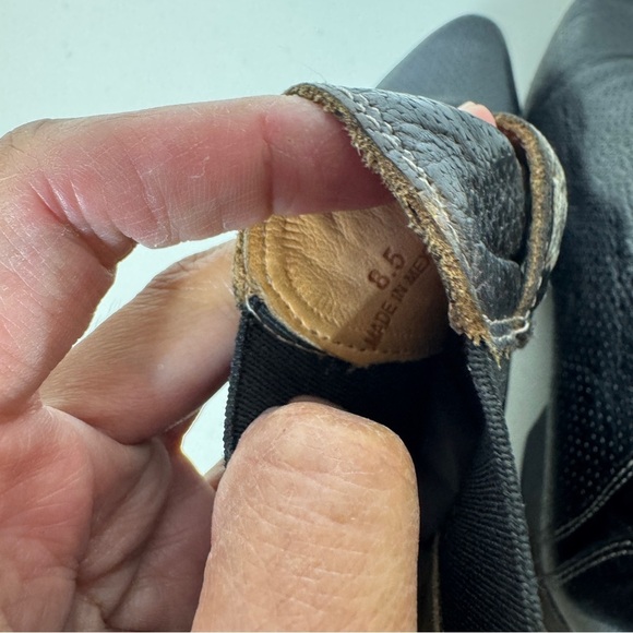 Bed Stu Black Leather Western Double Buckle Italian Made Ankle Boots Size 8.5 - Picture 11 of 16